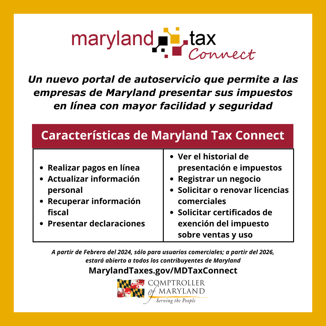Maryland Tax Connect Spanish Image 3